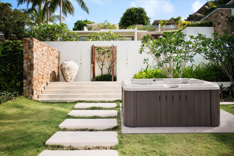 Jacuzzi Hot Tub Installation Outdoors